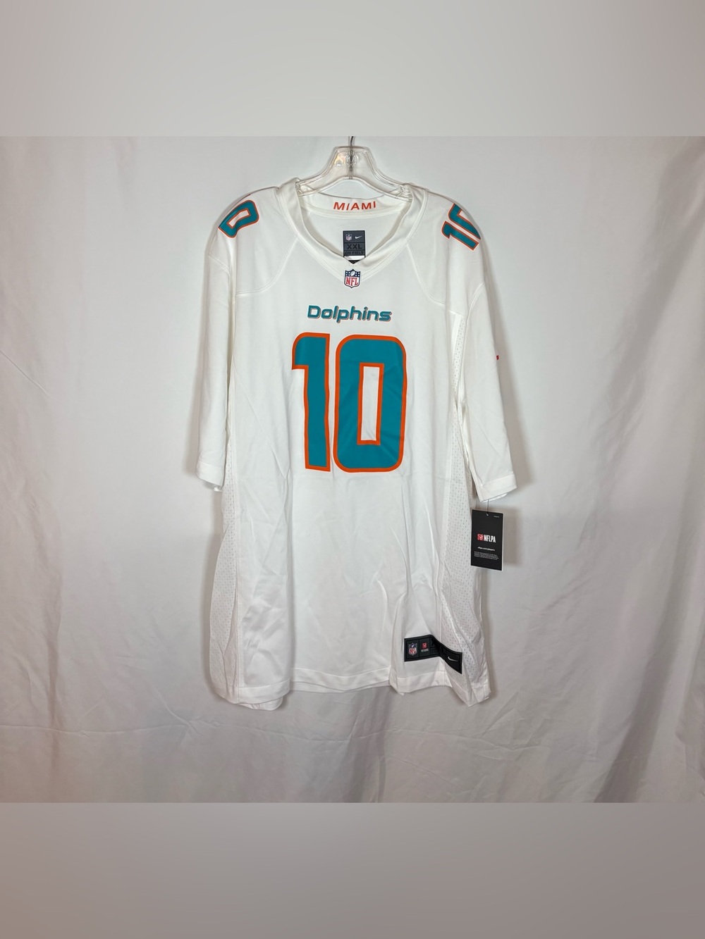 Nike Miami Dolphins #10 Hill Game White Football Jersey 2XL